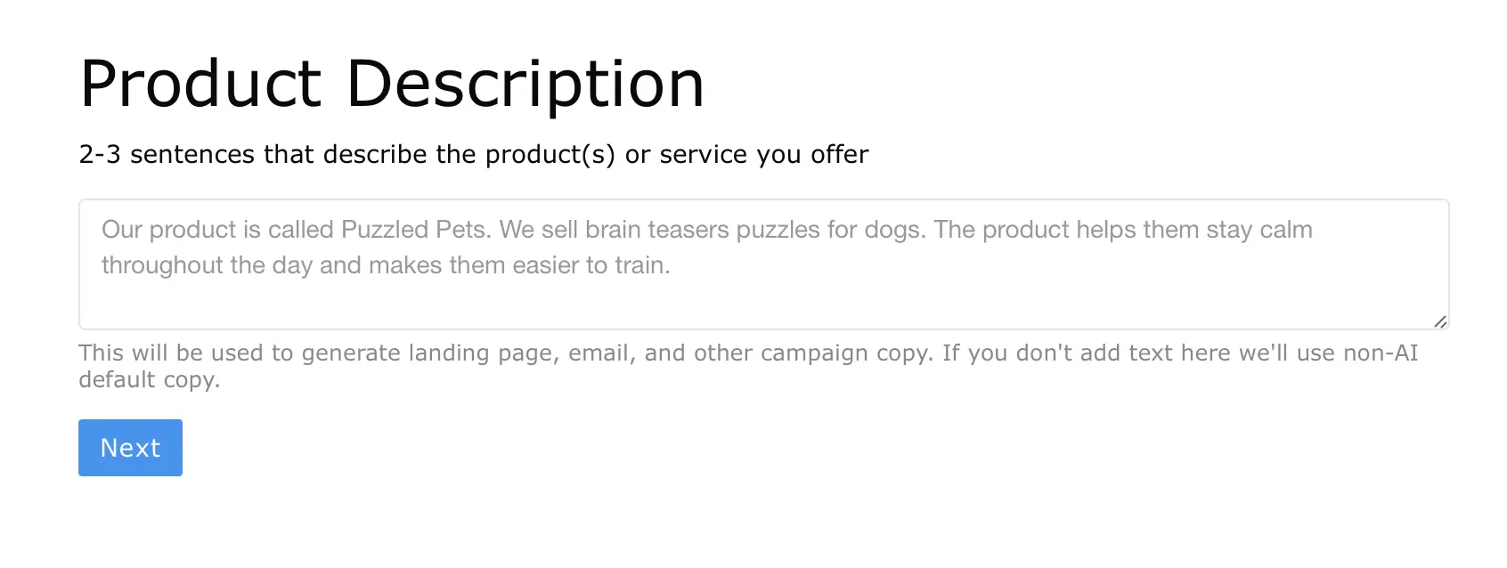KickoffLabs AI builder tool
