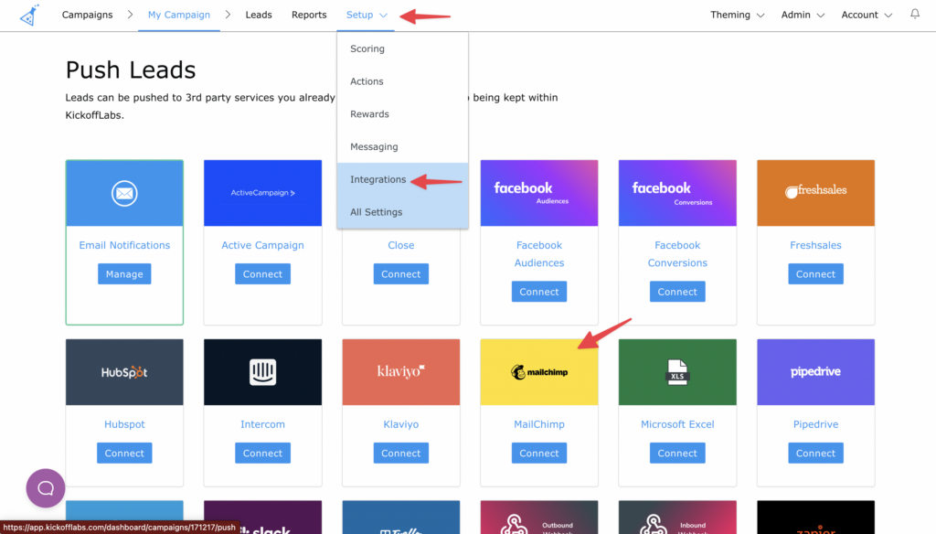 mailchimp integration