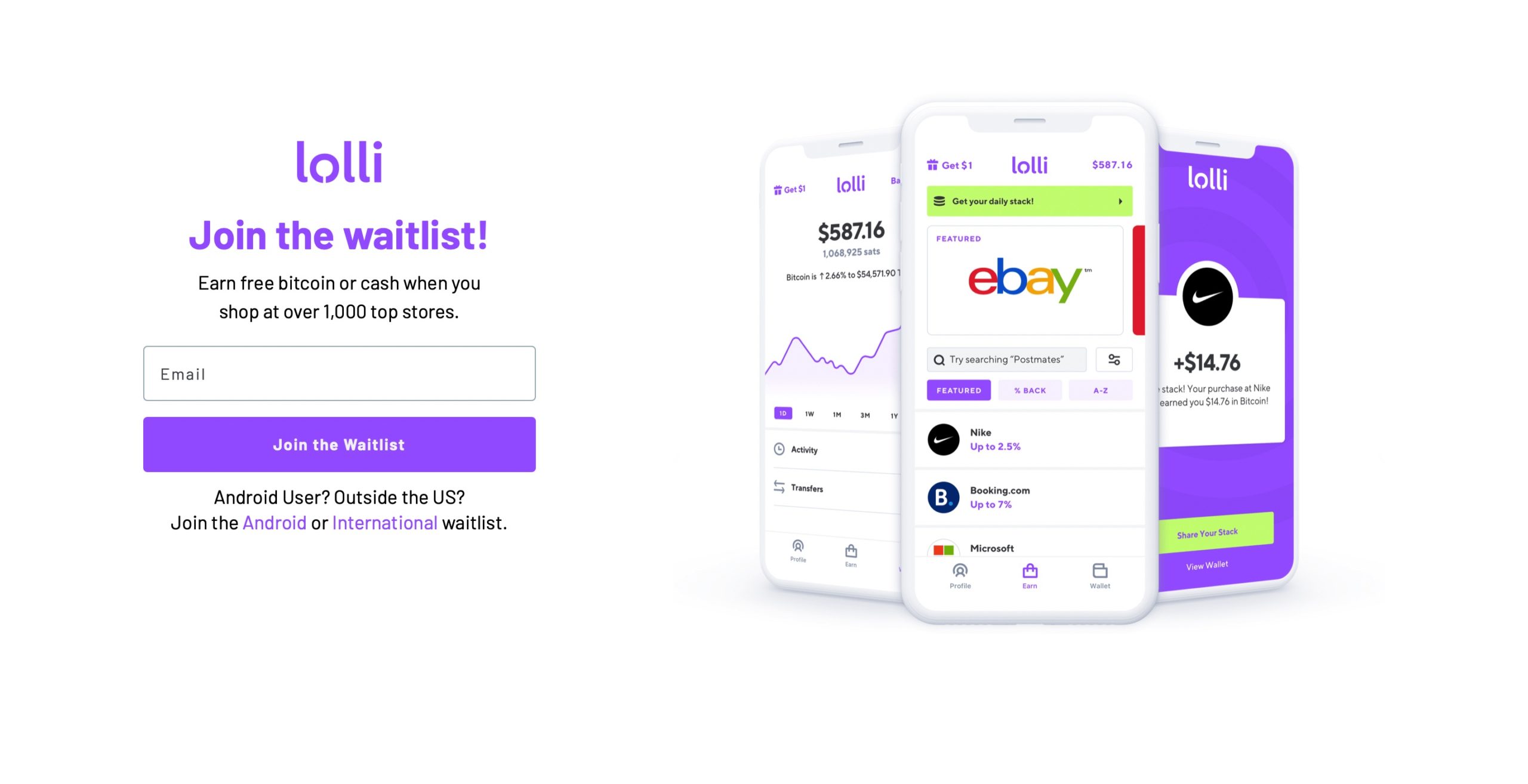 loli prelaunch landing page
