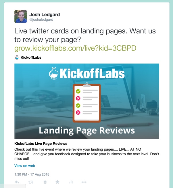 Twitter Summary Card with Large Image