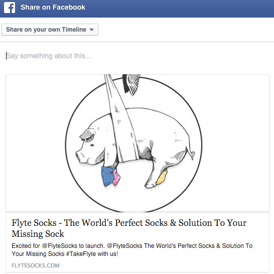 flytesocks facebook share