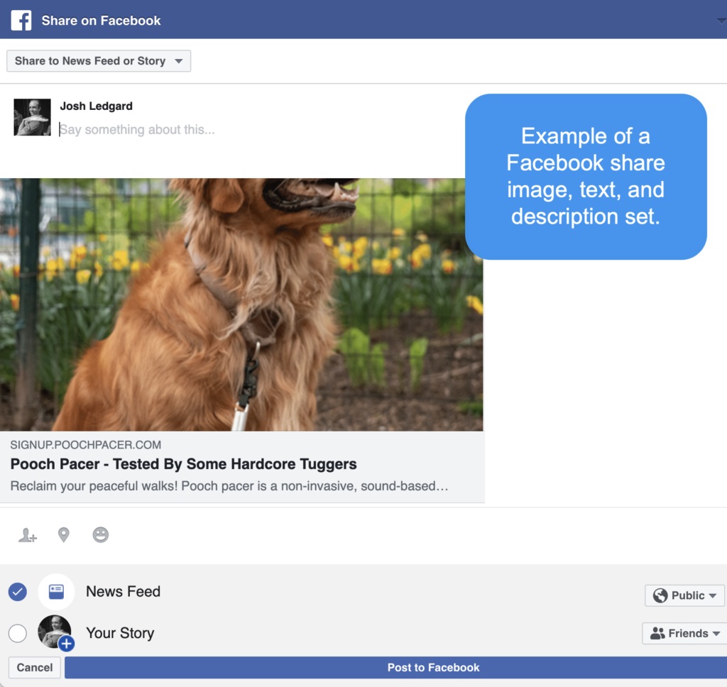 Update your Facebook Share Title Description and Image