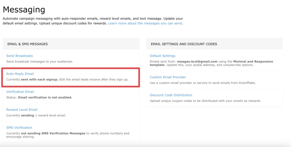 edit auto-reply mail