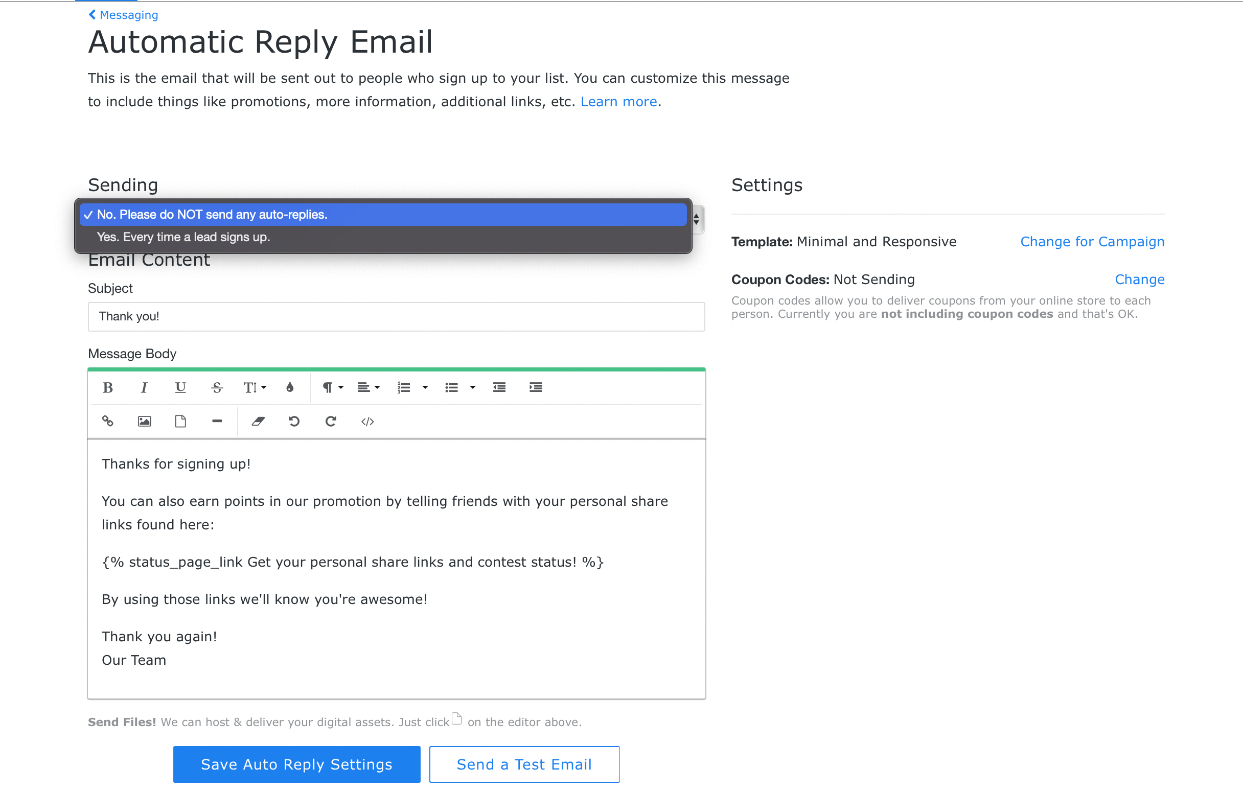 auto-reply