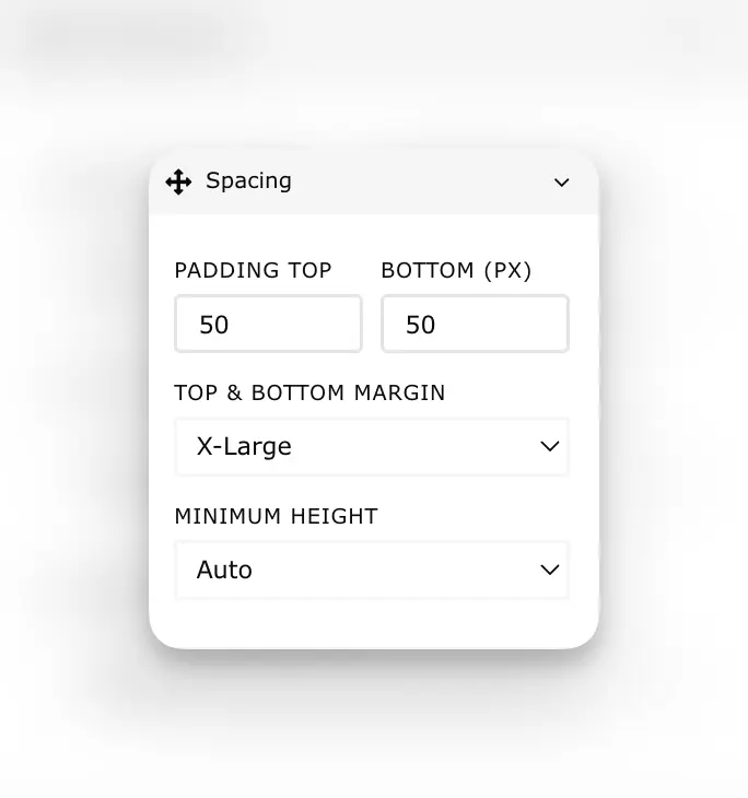 spacing section