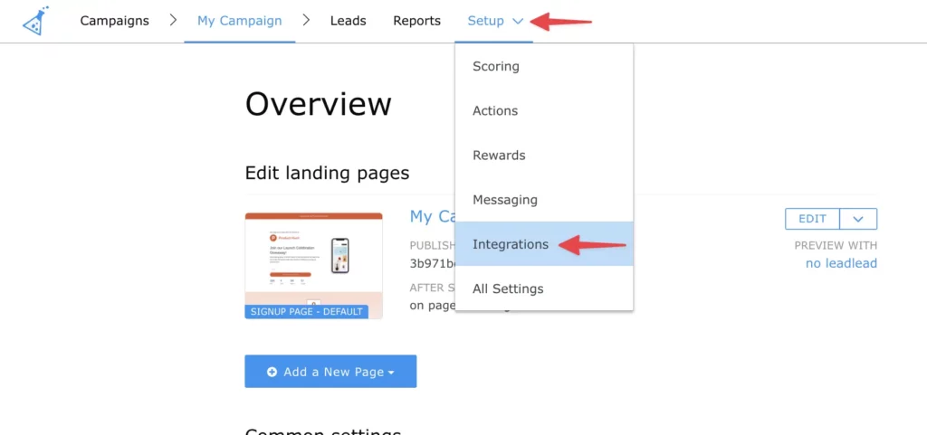 setup navigation bar