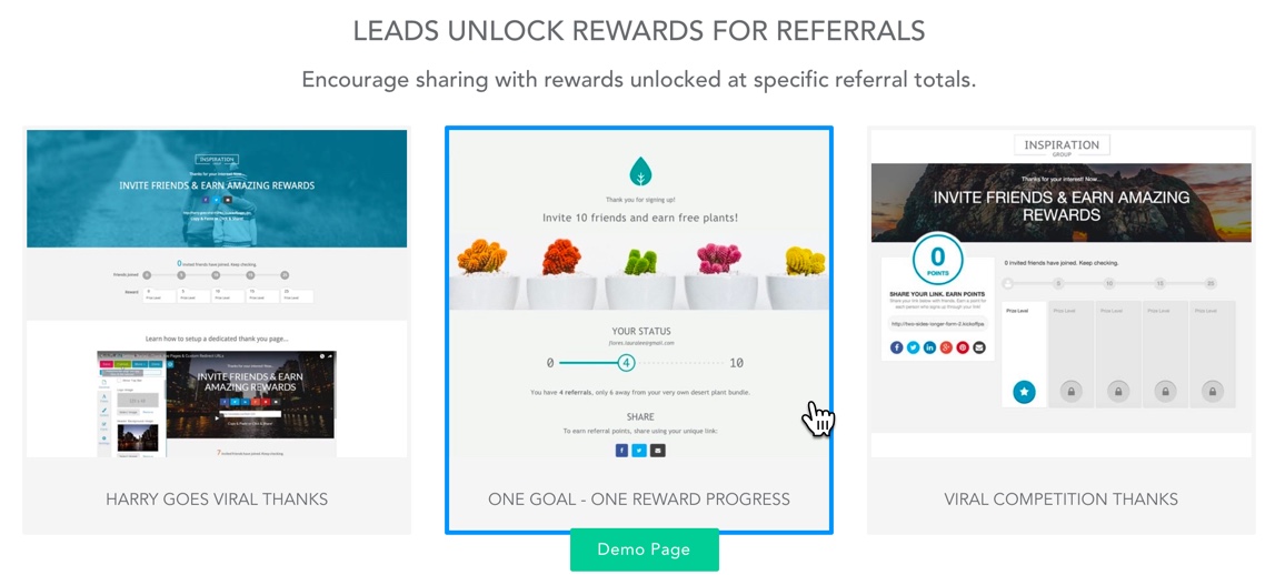 select thanks unbounce