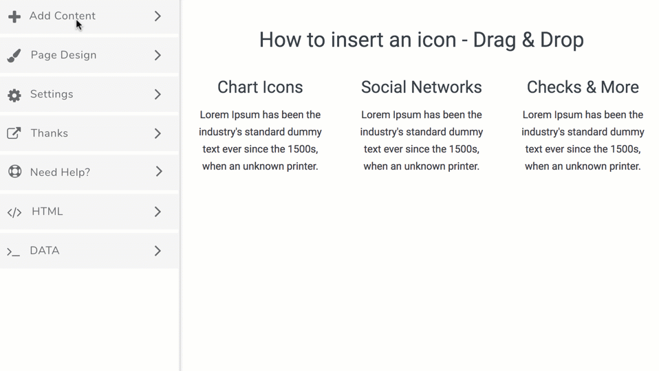 insert icon short