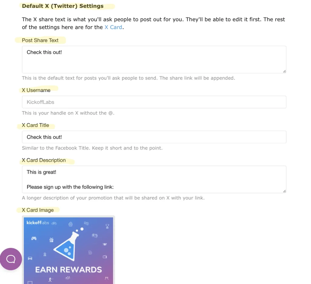 X share settings