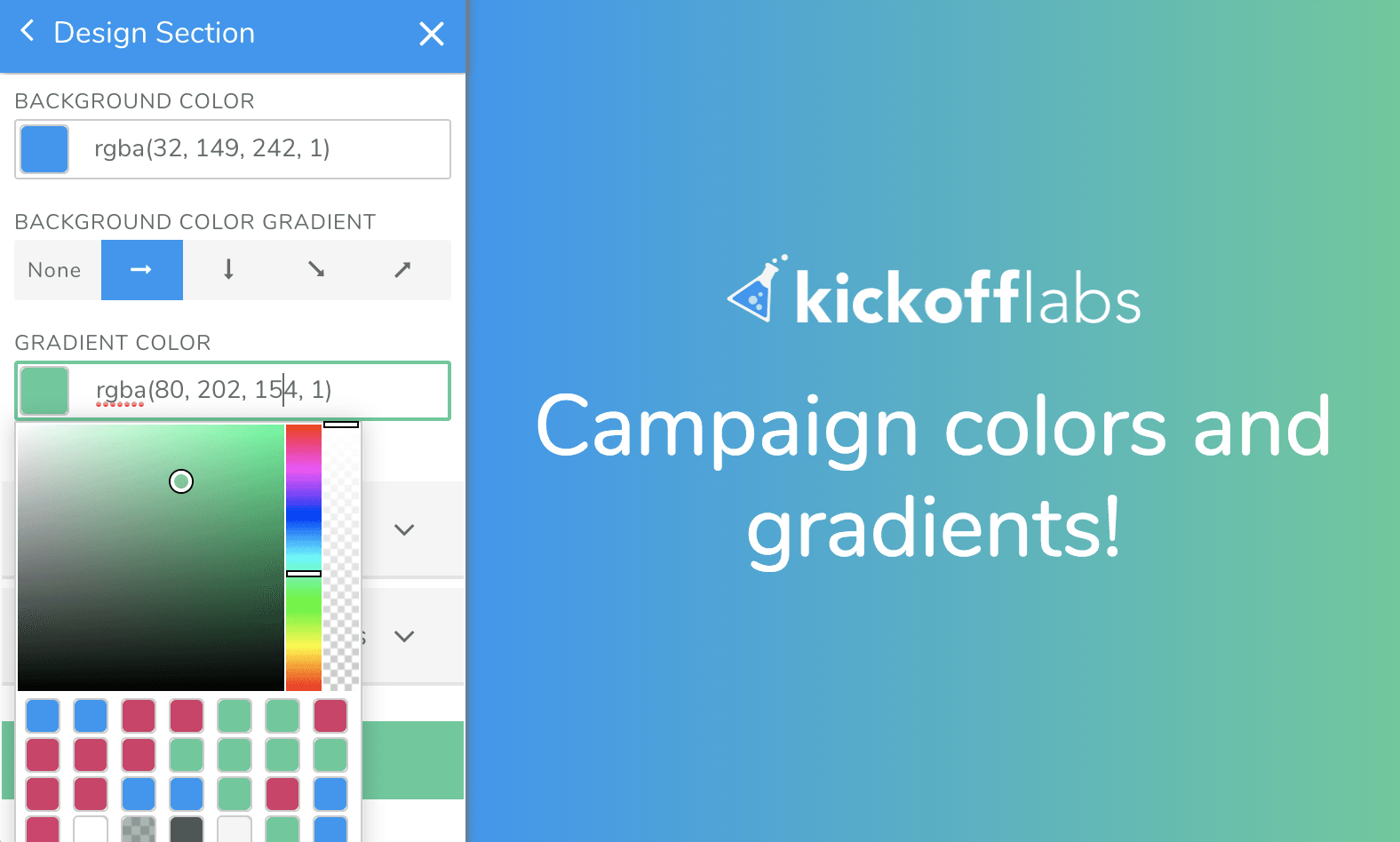 Gradient background sample