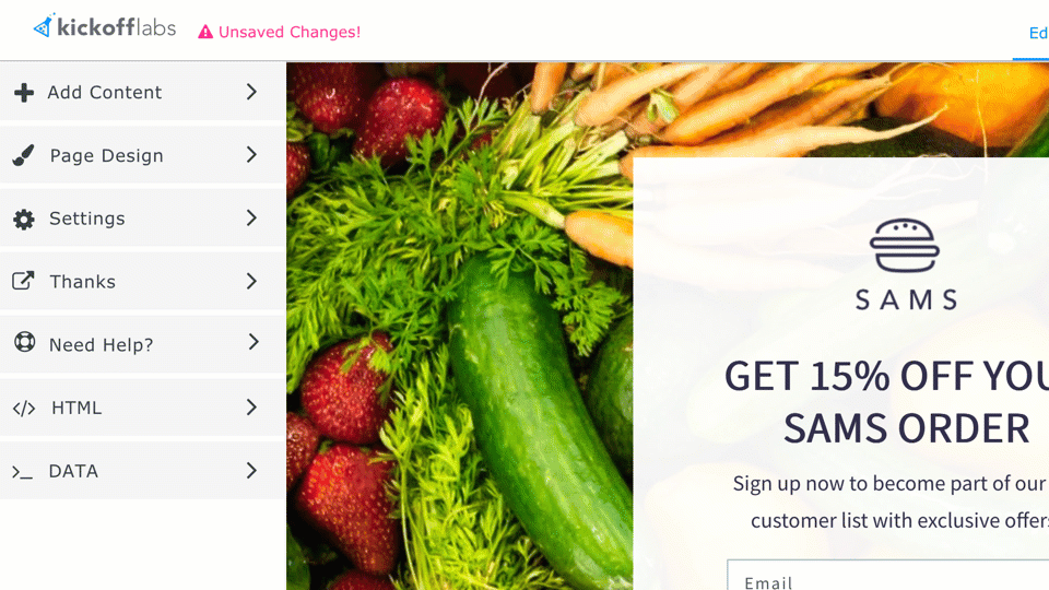 change page level background