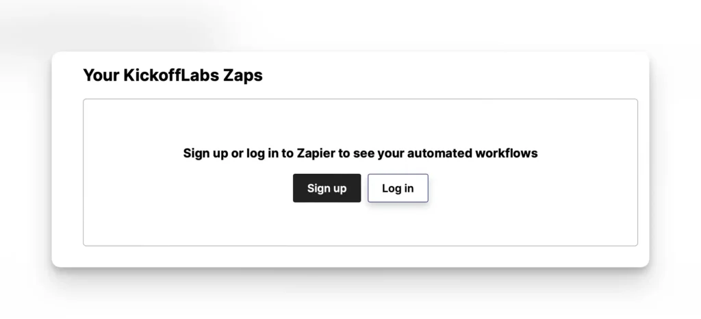 login to Zapier