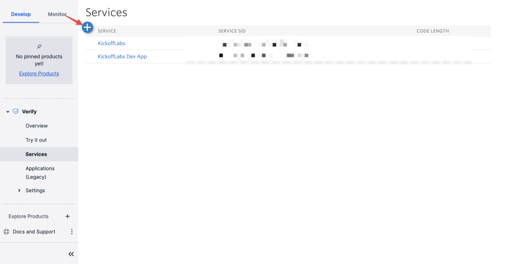 add a new service in Twilio