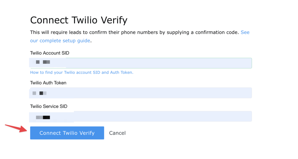 turn on SMS integration