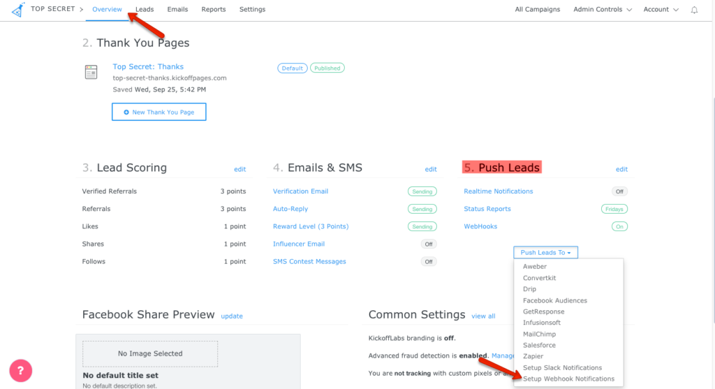 Webhook from KickoffLabs for Zapier