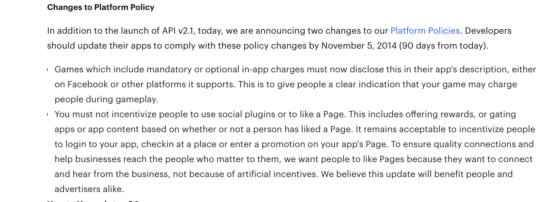 Facebook terms