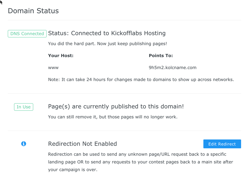 Domain Redirect