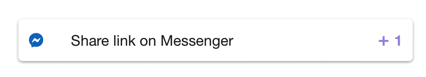 Share content on Facebook messenger