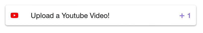 award points for YouTube video upload