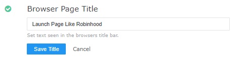 Browser Page Title