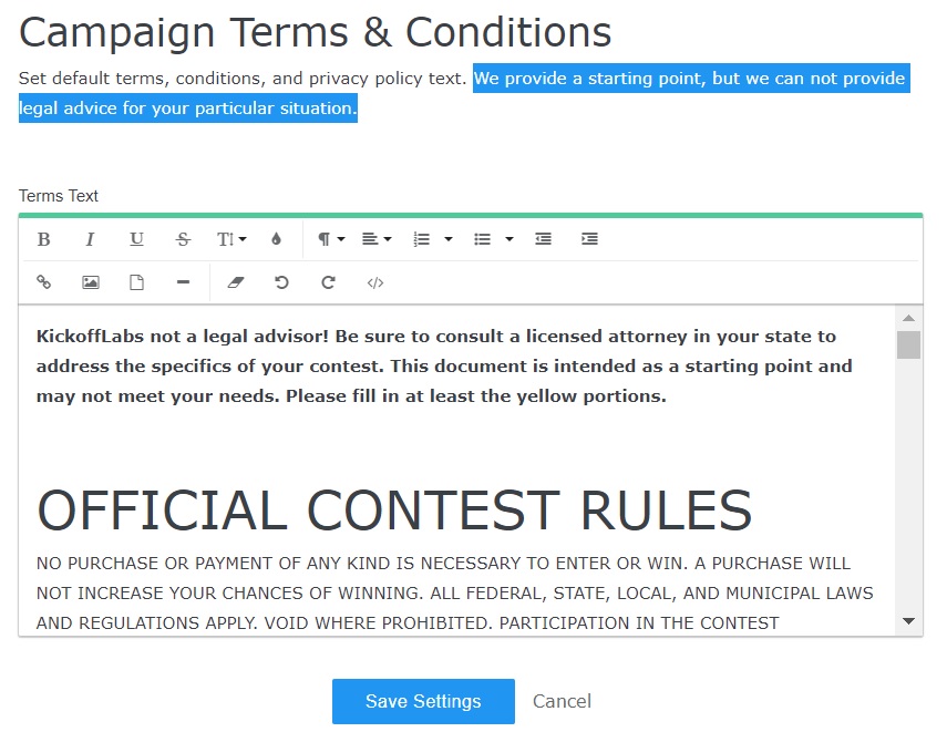 Terms and Conditions