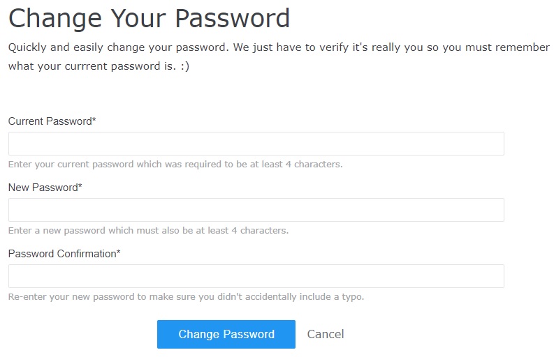 Change your password