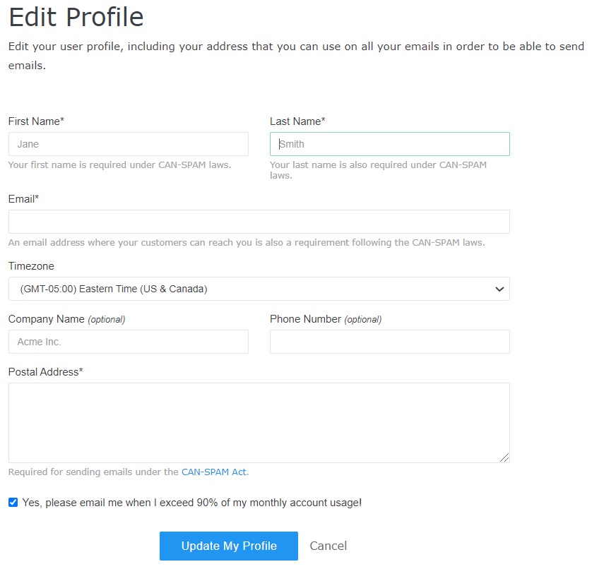Edit Profile