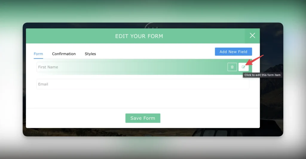 edit form items