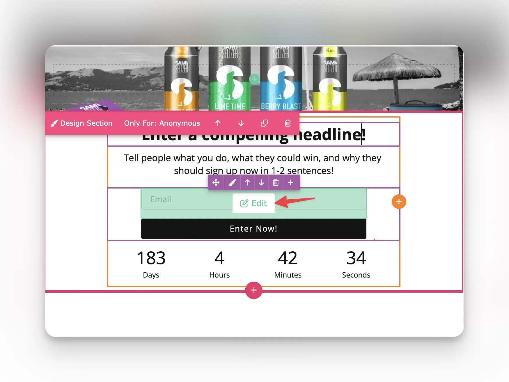 edit popup form