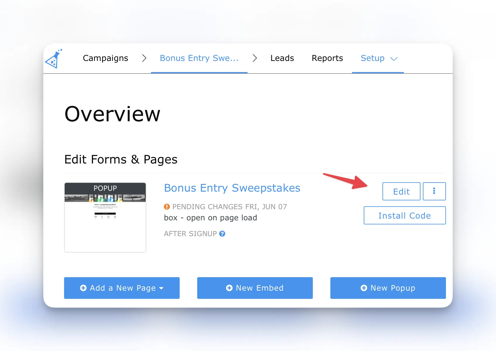 design popup