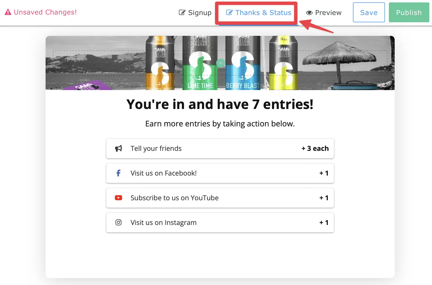 edit popup status