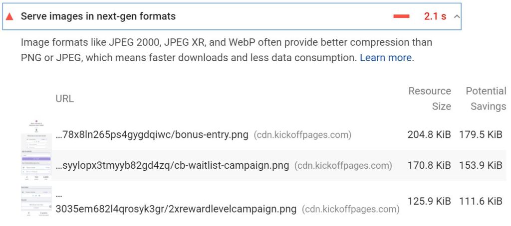 Save images in next-gen formats