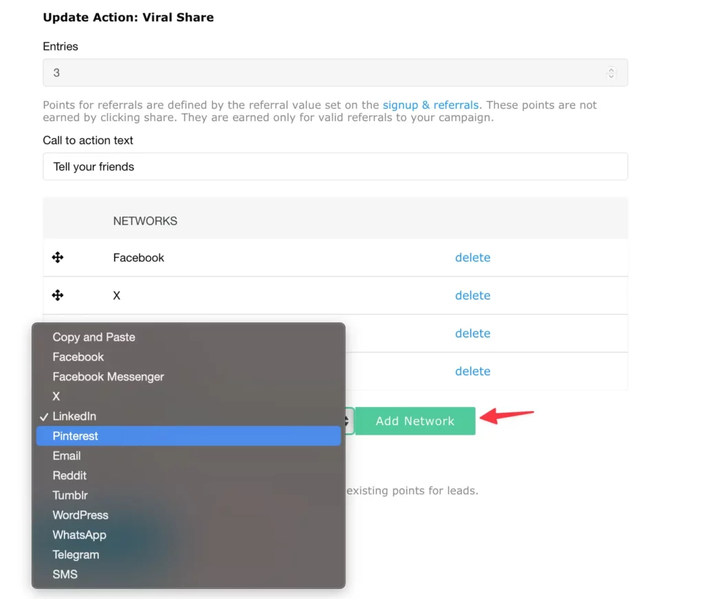 add a social network