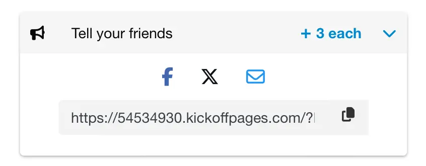 Refer friends action