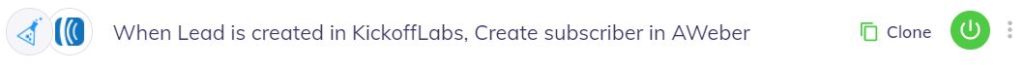 Integrately - KickoffLabs - AWeber