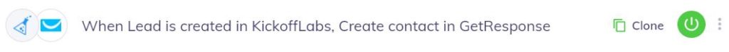 Integrately - KickoffLabs - GetResponse