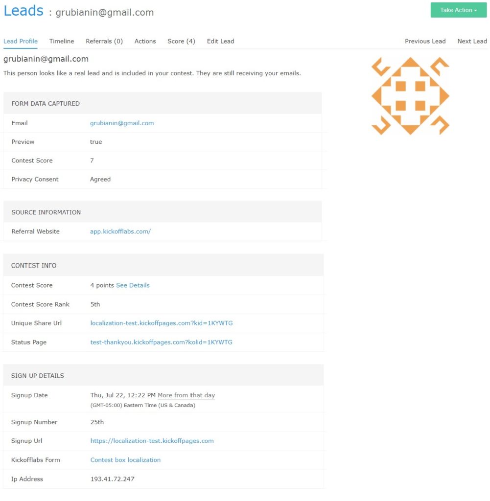 Lead profile
