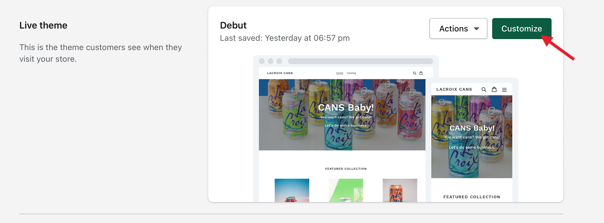 customize Shopify page