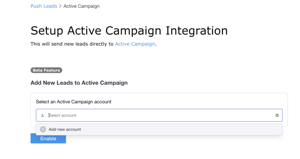 active campaign settings