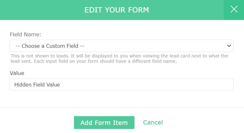 Hidden field field name