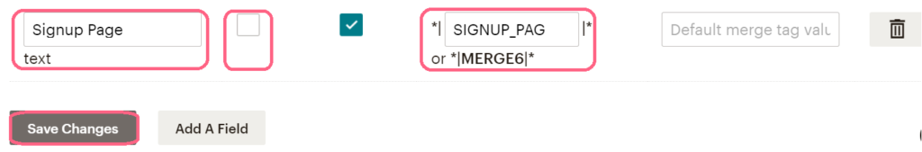 MailChimp - Save added field