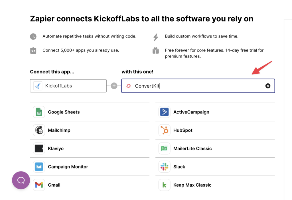 convertkit zapier connection