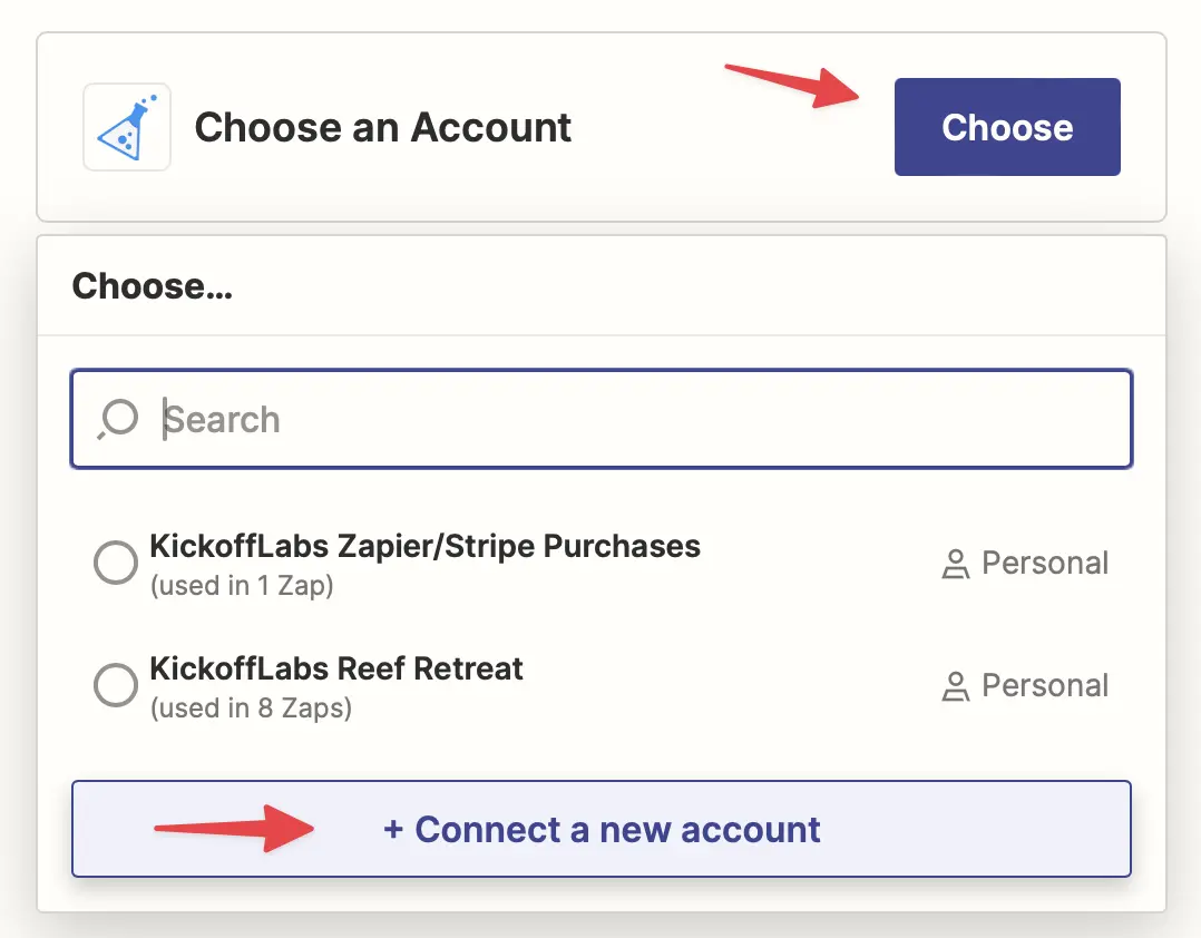 Connect your KickoffLabs account and campaign to Zapier