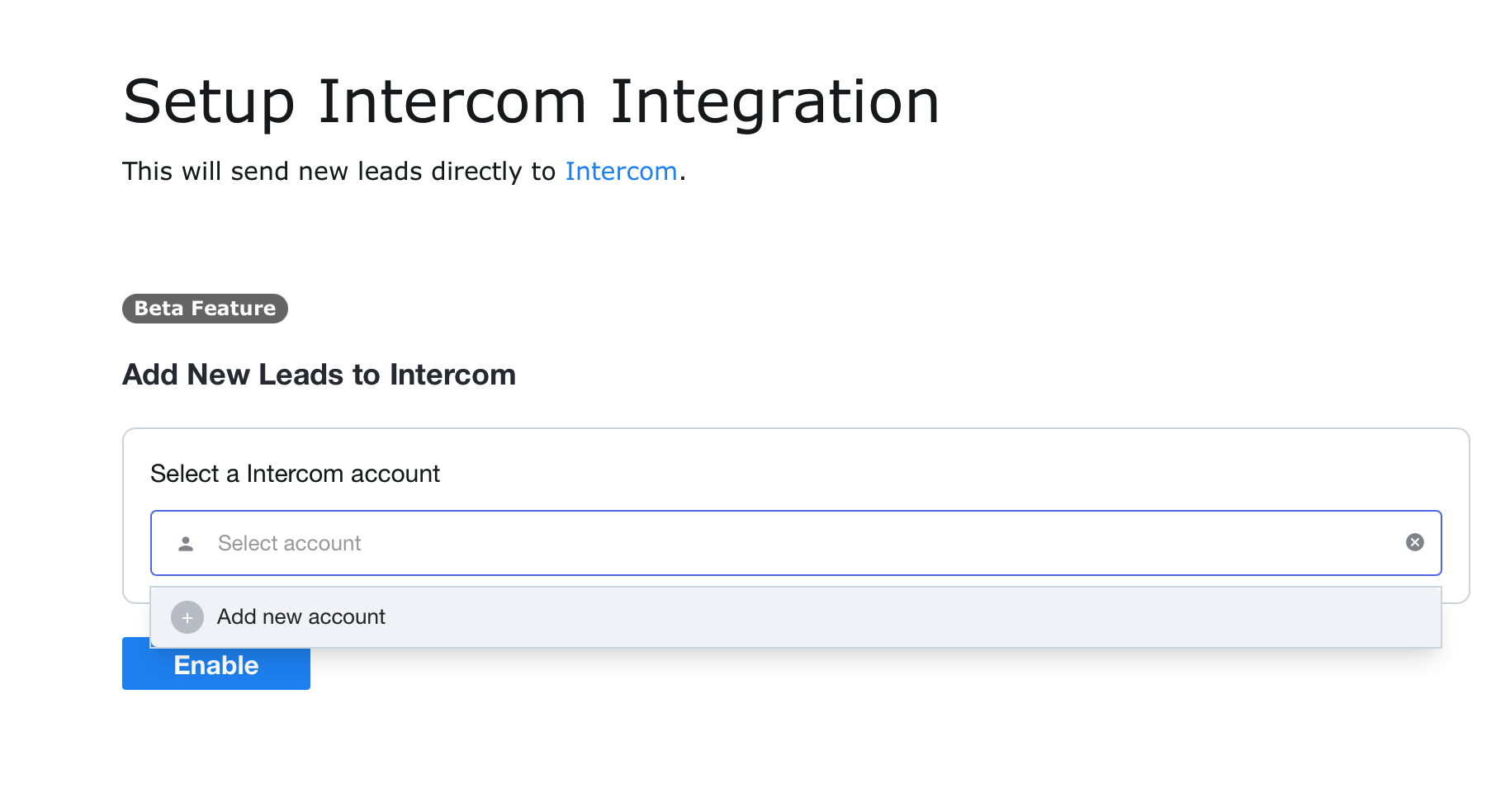 connect intercom account