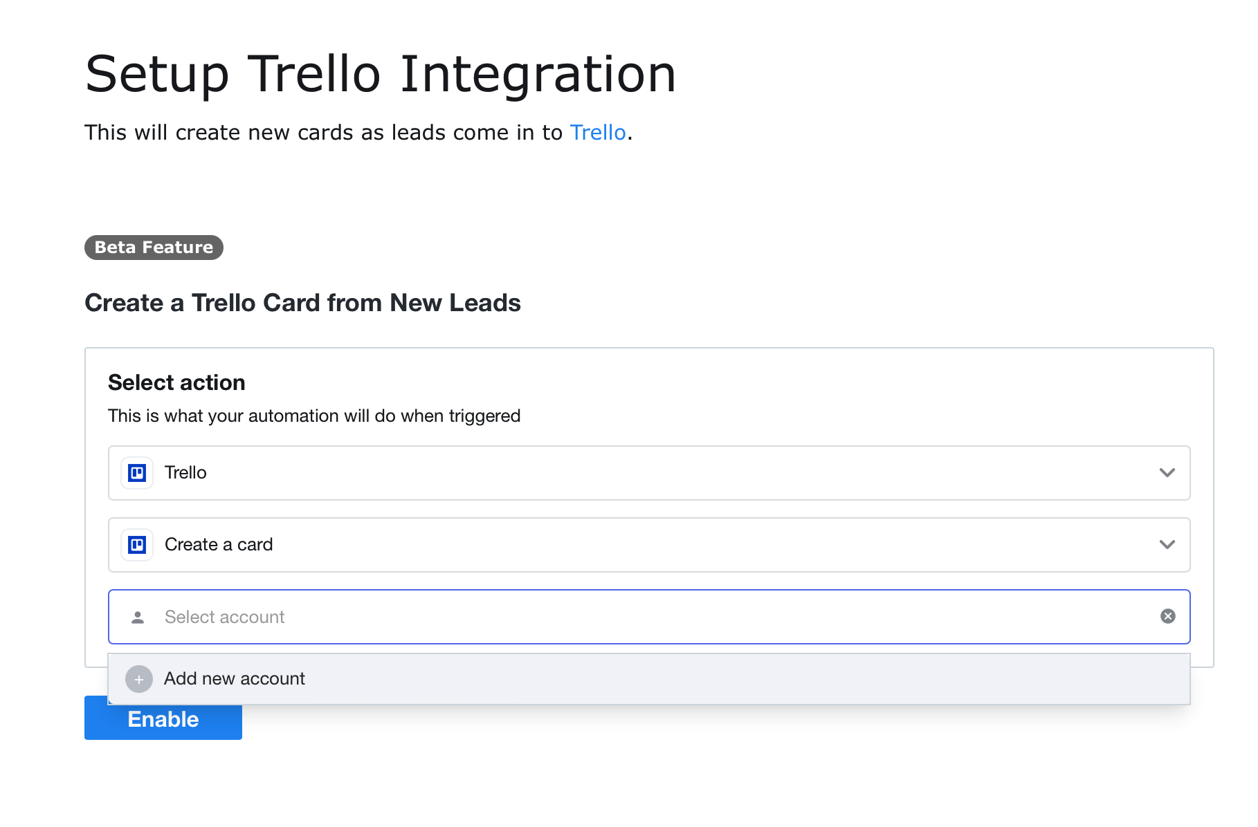 connect to trello account