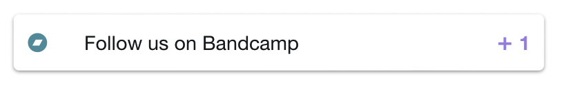 earn points for visiting bandcamp profile