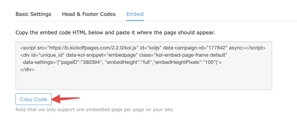 copy embed script