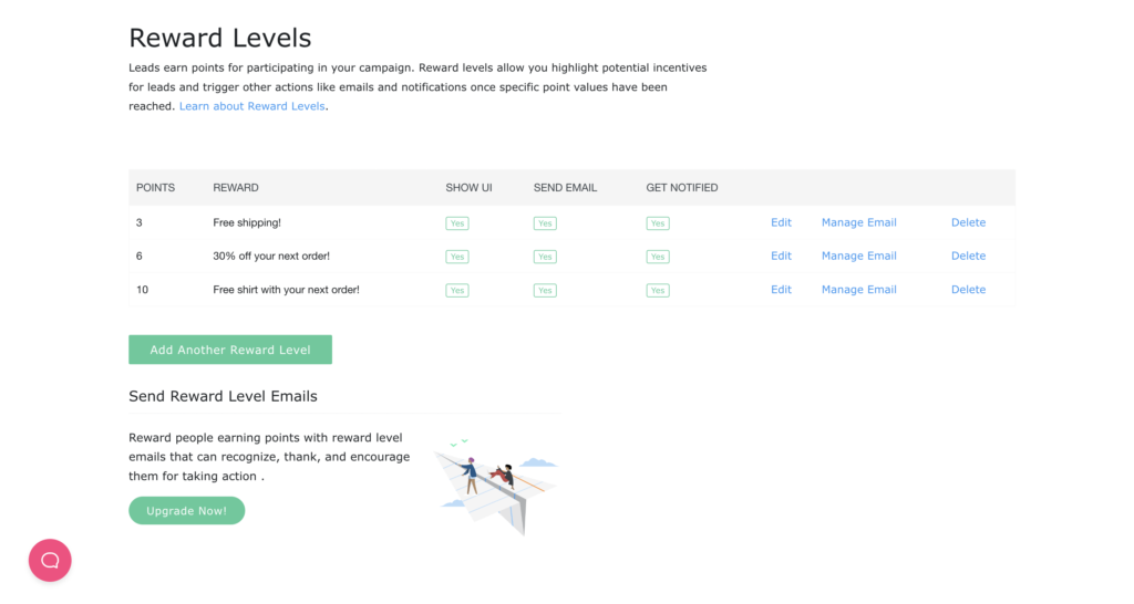 reward settings