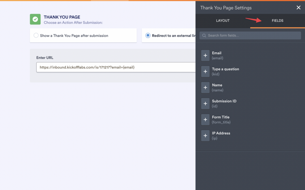 jotform settings cog