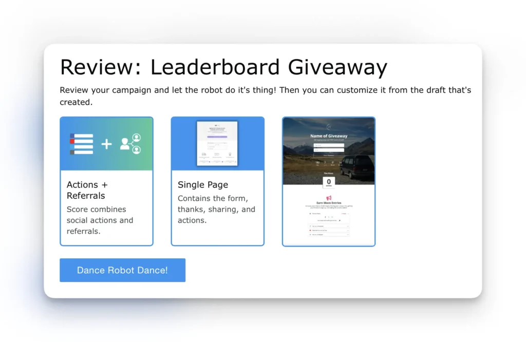 review leaderboard setup